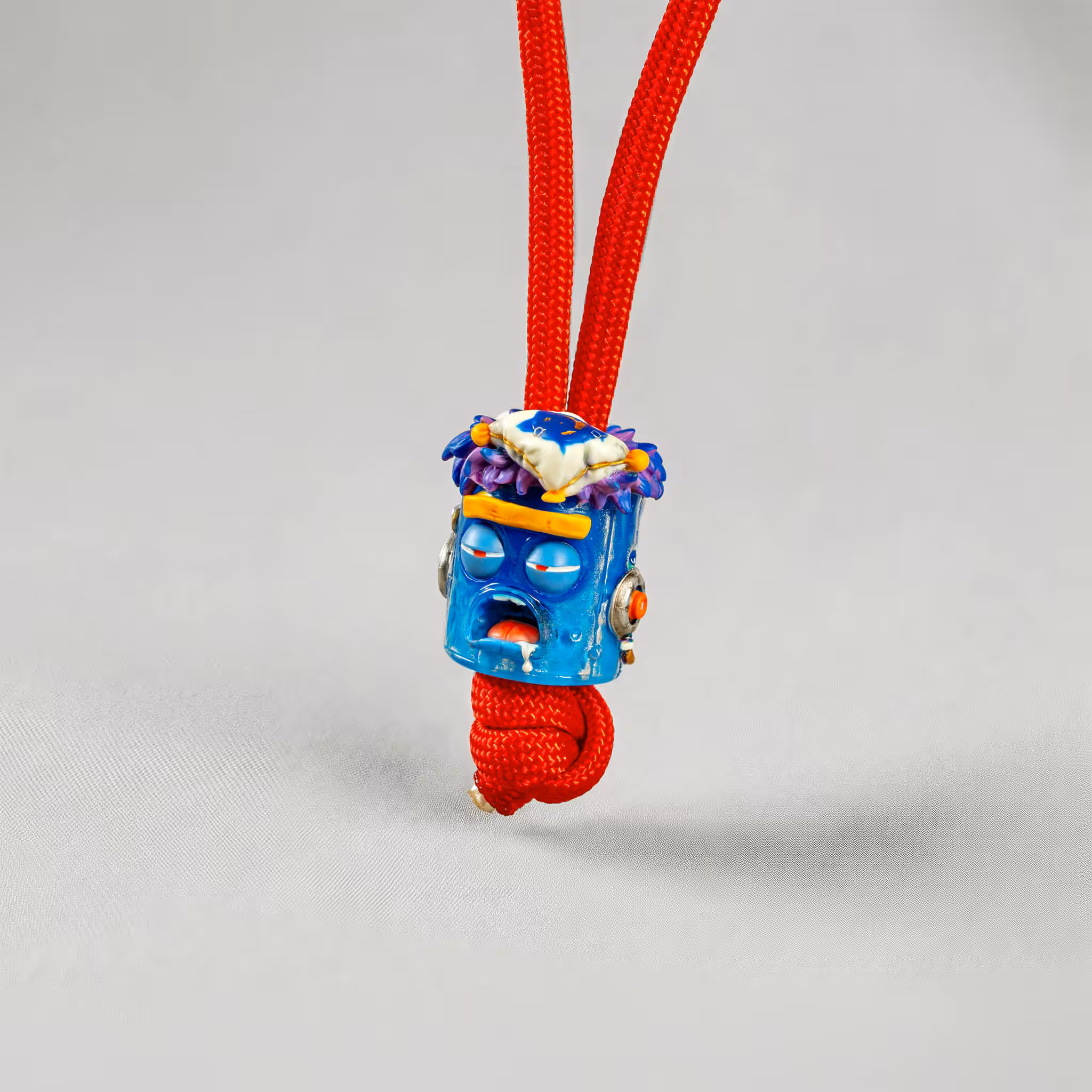 Overworked Dude bead - hand-cast resin bead by Jelly Key - Blue Monday
