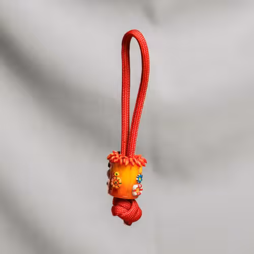 Overworked Dude bead - hand-cast resin bead by Jelly Key
