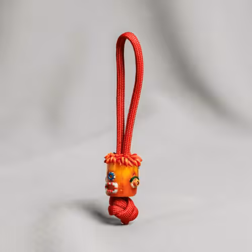 Overworked Dude bead - hand-cast resin bead by Jelly Key