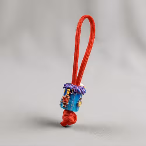 Overworked Dude bead - hand-cast resin bead by Jelly Key