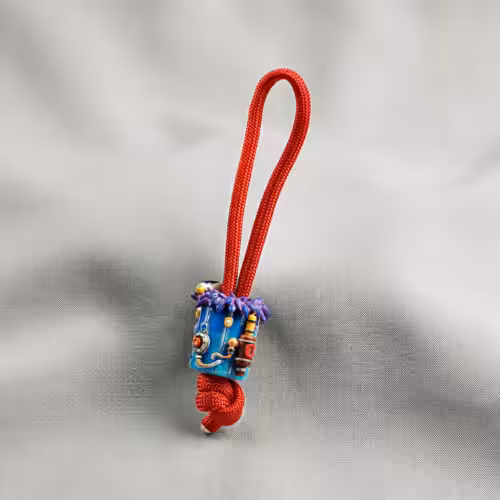 Overworked Dude bead - hand-cast resin bead by Jelly Key