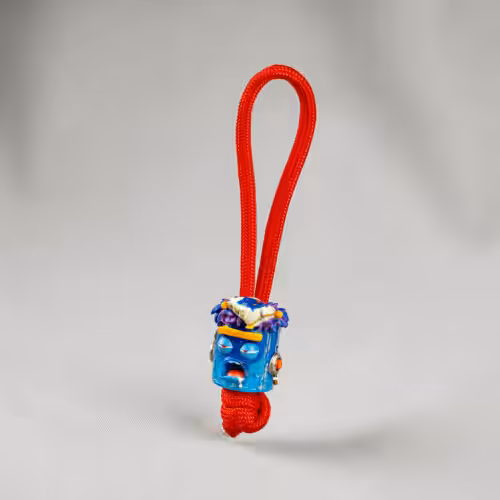 Overworked Dude bead - hand-cast resin bead by Jelly Key