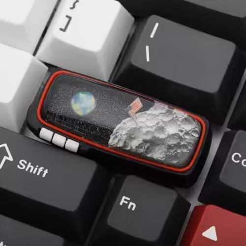Retro TV Series – Blue Little Dot Enter Key Artisan Keycaps by Jelly Key