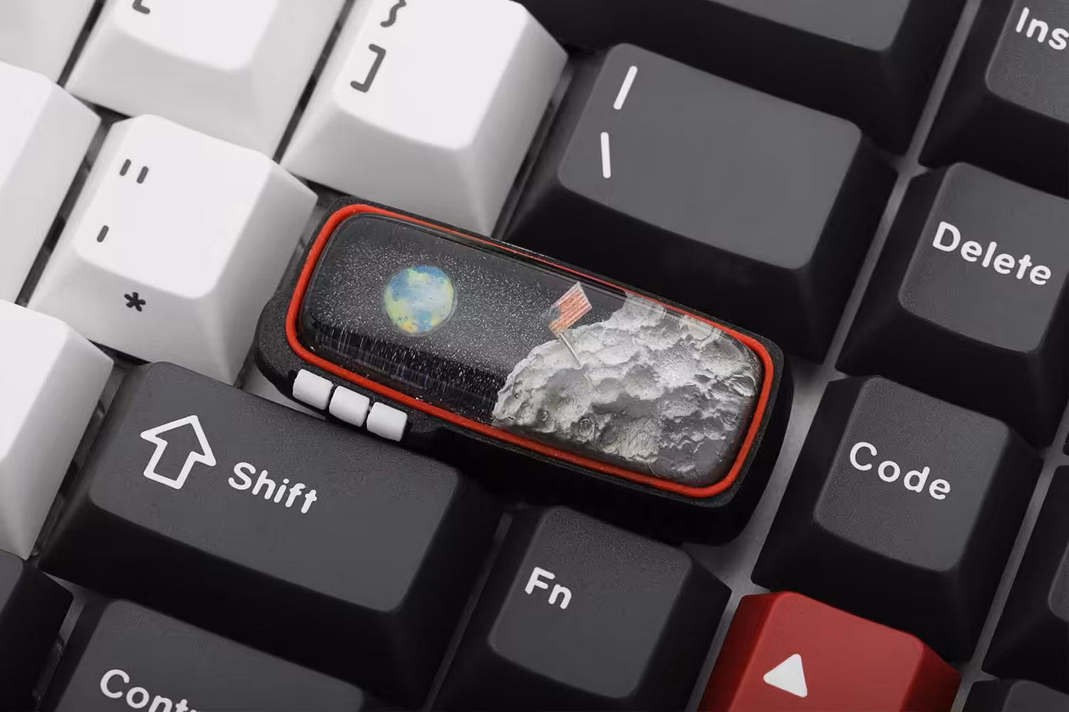 Retro TV Series – Blue Little Dot Enter Key Artisan Keycaps by Jelly Key