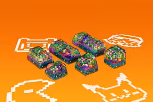 8bits Series Artisan Keycaps 125