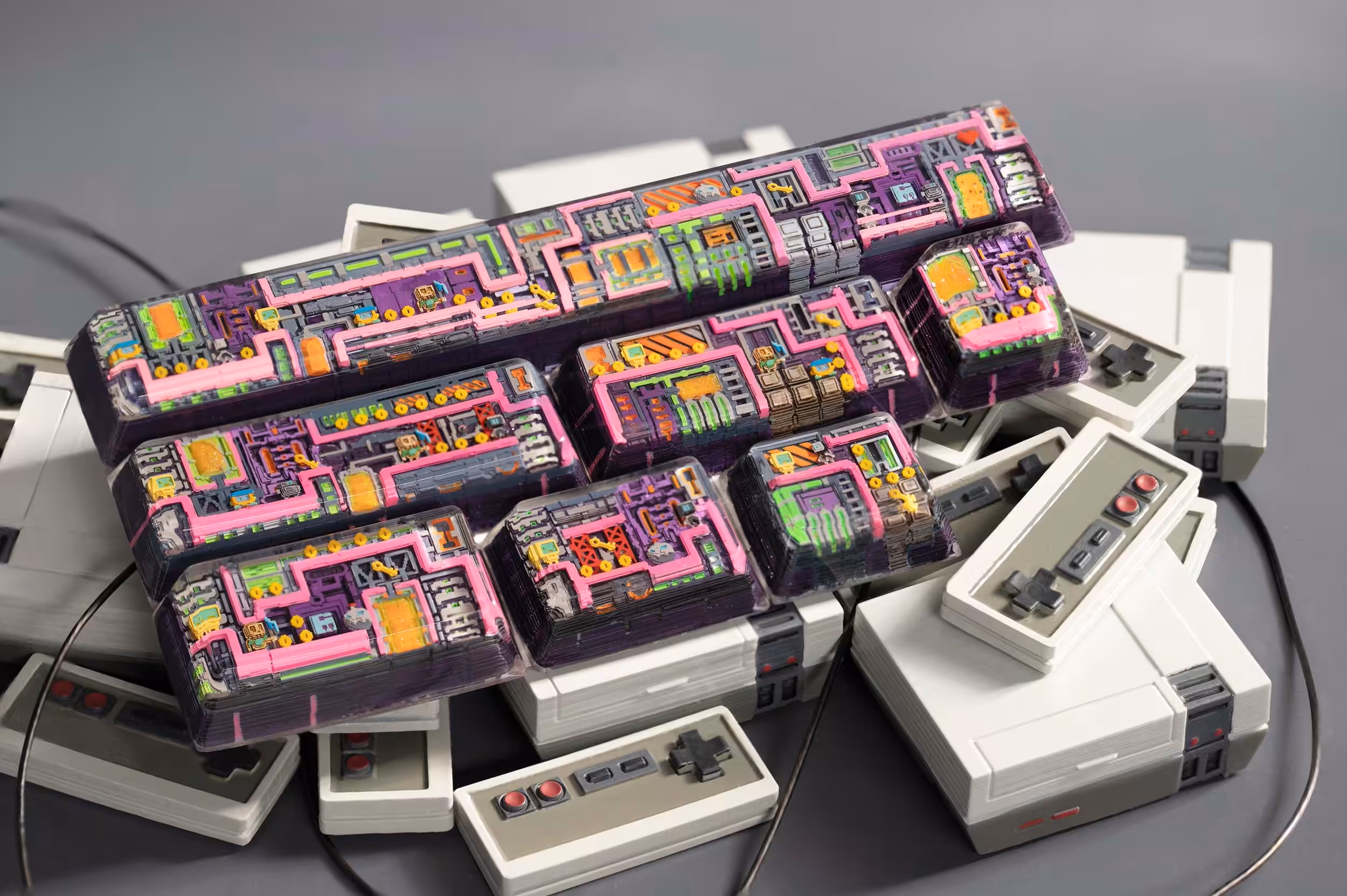 8bits series artisan keycaps 2038