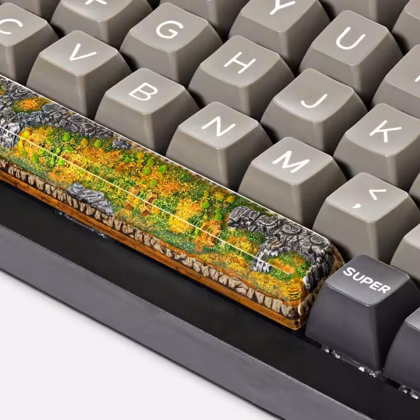 Born of Forest artisan keycaps