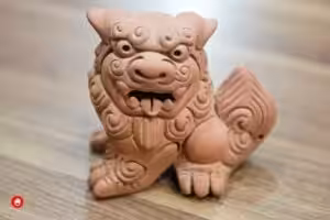 Guardian of the East clay figure