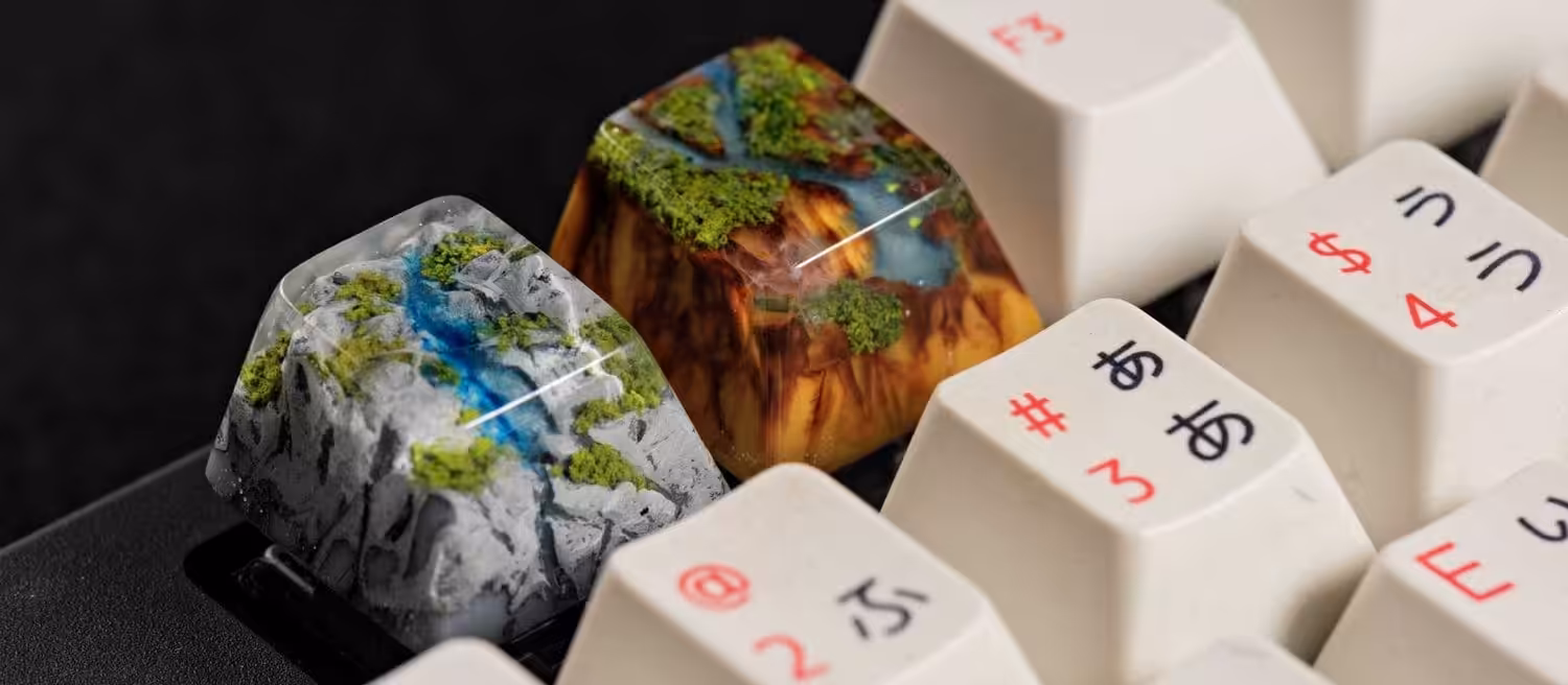Shangri La Flows artisan keycap series by Jelly Key