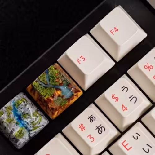 Shangri La Flows artisan keycap series by Jelly Key