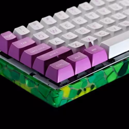 Serenity – Mosaic keyboard case - artisan keycap by Jelly Key