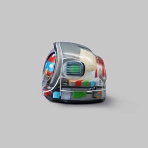 retro tv series – life on planets artisan keycap 059