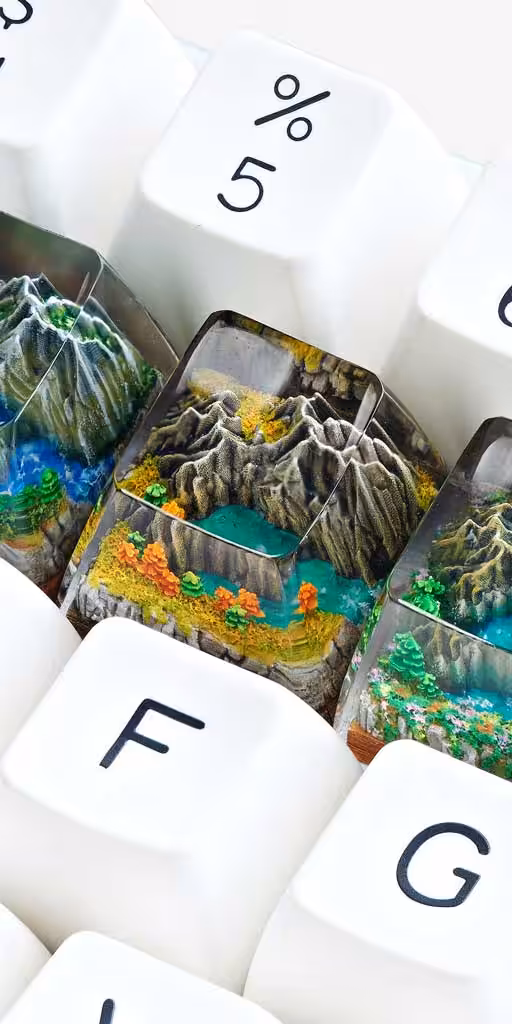 born of forest listens custom keycaps 09233