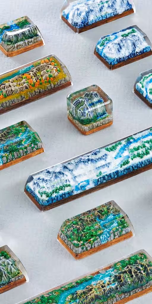 born of forest listens custom keycaps 0933