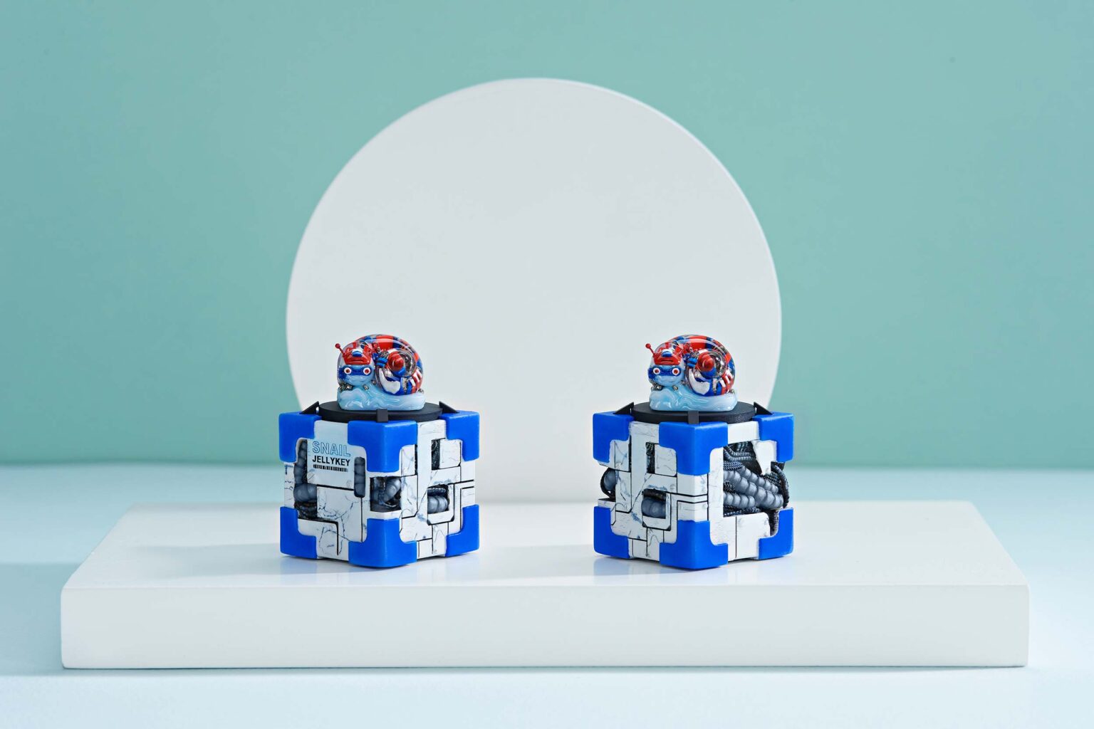 cyborg snail custom keycaps 037