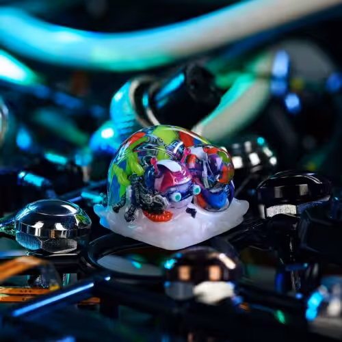 cyborg snail custom keycaps 050