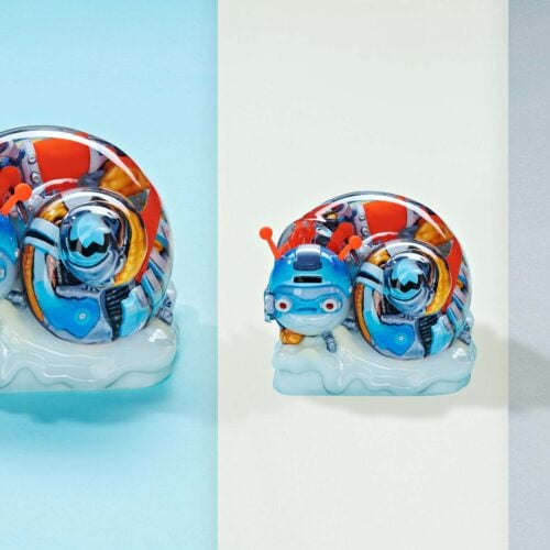 cyborg snail custom keycaps 058