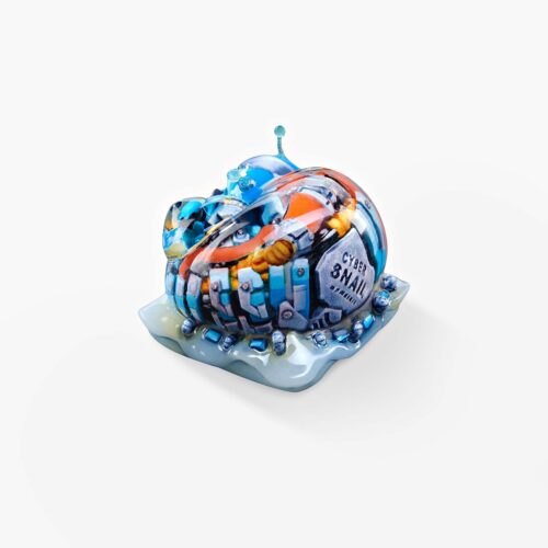 cyborg snail custom keycaps 066