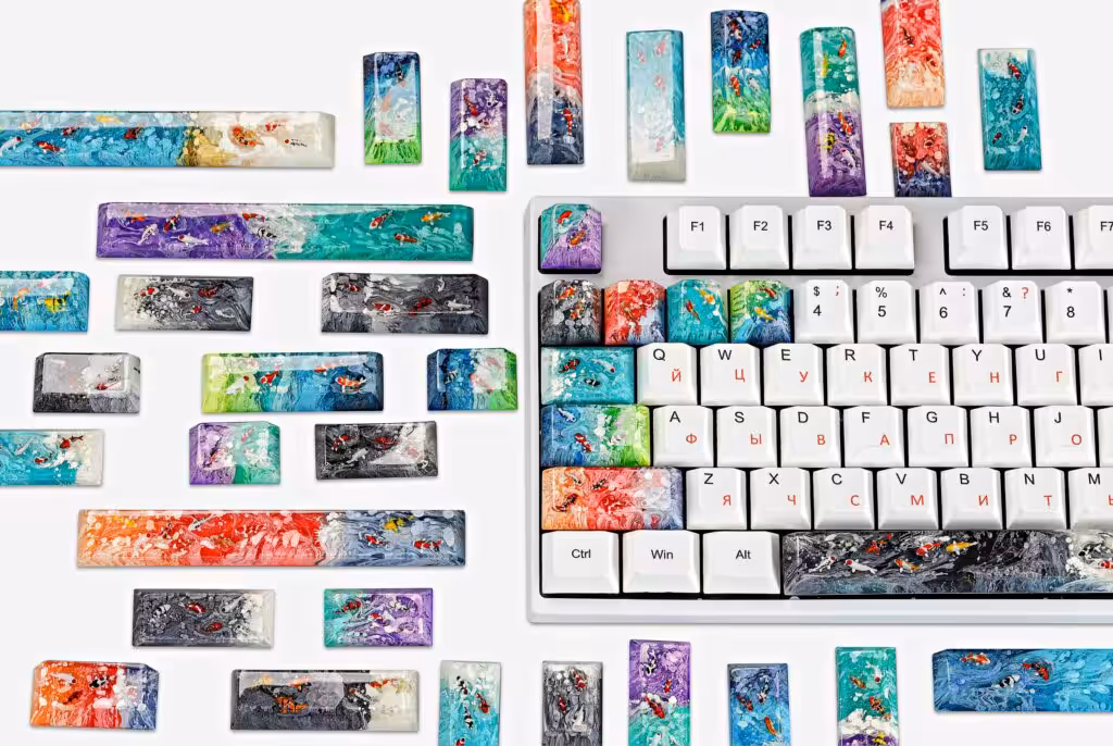 Koi Fish Custom Keycaps (2)