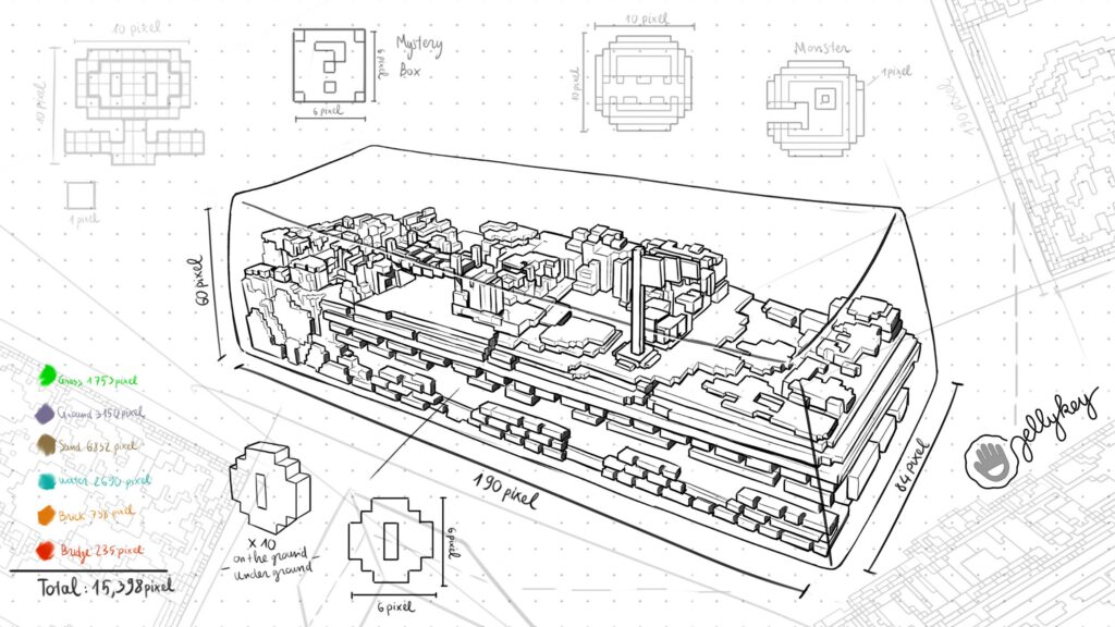 Sketch Resin Keycaps 8bit